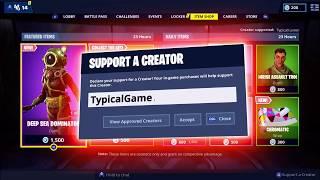 Use code "TypicalGamer" in the Fortnite ITEM SHOP (Free Download)