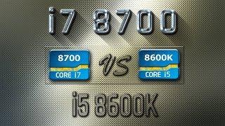 i7 8700 vs i5 8600K Benchmarks | Gaming Tests Review & Comparison