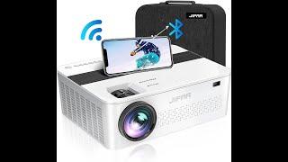 JIFAR 7500L Movie Projector with WiFi Bluetooth Function, Support 1080p for FHD Home Theater