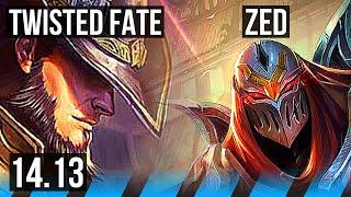 TWISTED FATE vs ZED (MID) | 1500+ games, 4/1/3 | EUNE Master | 14.13