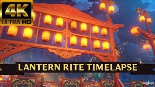 Liyue Lantern Festival/Rite Timelapse (Liyue Harbor/Dock View) - Genshin Impact 4K Showcase