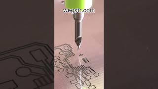 PCB milling in oil, cnc wegstr, satysfying video