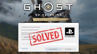 How To Fix Something went wrong with this game error | Ghost of Tsushima Crash Fix | Error Fix