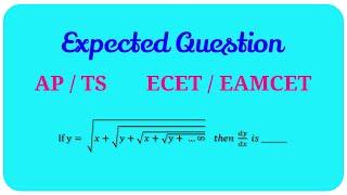 Expected Question in EAMCET or ECET 06 || Differentiation || Root Maths Academy