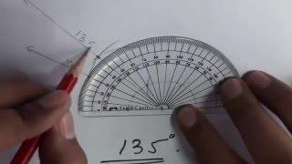 How to construct angles 105 120 135 150 degrees - Compass