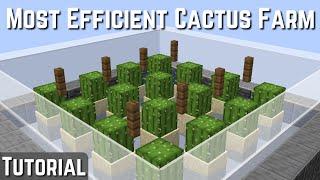 How to Build an EFFICIENT Cactus Farm in Minecraft