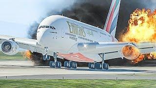 A380 Engine Fire Emergency Landing - X-Plane 11