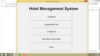 Hotel Management System using Python - Demo