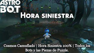 Astro Bot | Cosmos Camuflado | Hora Siniestra 100% | Todos los Bots y las Piezas de Puzzle.