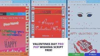 Valentine Day PHP Wishing Script 2019 Free  | WordPress Script Free