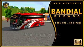 New Bandial Daewoo Prime || Free Bussid Liveries || NRR