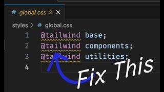 How to Fix TailwindCSS At Rule Warning? 2 Quick Tips for #tailwindcss