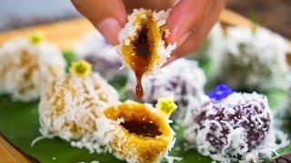 爆浆椰丝球，简单一次制作出三种口味！椰丝椰糖糯米球 | Ondeh Ondeh | Klepon | Easy to Make 3 Flavors at Once [小雁/我的爱心食谱]