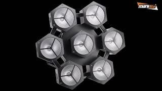 Marslite new product 7 heads snow petals disco light  MS-OS7-FC