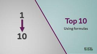 Top 10 with formulas in Excel | Automatically calculate Top 10 as data changes | Excel Off The Grid