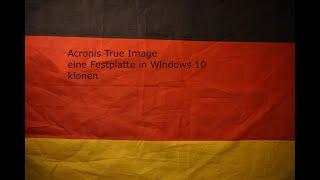 035 in Windows 10 einen Klon von einer Festplatte erstellen