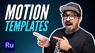 How to Add Motion Templates | Adobe Rush