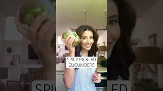 Spicy Pickled Cucumbers (Homemade!) #pickledcucumber #pickles #homemade-pickles #shorts