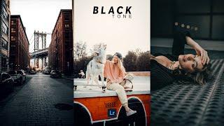 BLACK TONE Presets - Lightroom Mobile Presets DNG | Black Tone Preset | Moody Black Preset