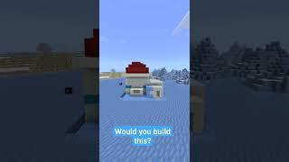 Minecraft easy snow fox base #minecraft #fox #shorts