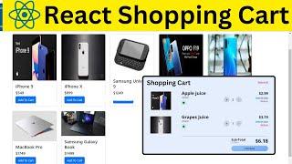 Build a Shopping Cart with React JS, Context API, and useReducer Hook | Ecommerce Website Tutorial