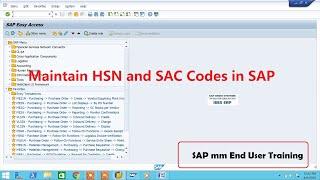 Maintain HSN and SAC Codes in SAP