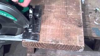 Hitachi C7SB2 Circular Saw - Cross Cutting a 9 X 1 1/2