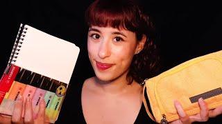 Te preparo para la vuelta a clases · ASMR Roleplay en Español · Haul unboxing papelería