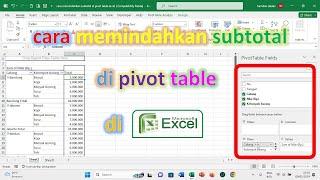 how to move subtotals in an excel pivot table