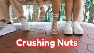 Crushing nuts