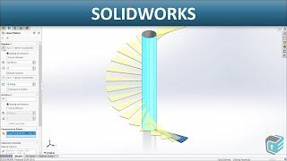 SOLIDWORKS - Linear Component Pattern With Rotation