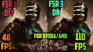 How to install fsr 3 in dead space remake and fix hud glitch,mod link+ tutorial+fps test