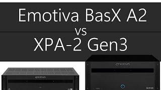 Emotiva BasX A2 Stereo Amplifier vs XPA-2 Gen3 2 Channel Audiophile Power Amplifier | Technical spec