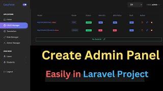 Create Laravel Admin Panel Easily Using EasyPanel