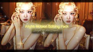 Alight motion editing pack (cc, shakes, effects, watermark ....) +Alight link + qr code