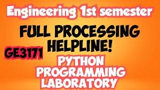 GE3171|Problem Solving and Python Programming Laboratory|Full details|Easy way to finish lab|2024