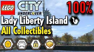 LEGO City Undercover - Lady Liberty Island 100% Guide (All Collectibles) Free Roam Gameplay