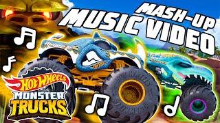 "Here Come the Creatures" | Official Hot Wheels Monster Trucks Mash-up Music Video! 