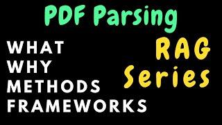 Introduction to PDF Parsing, challenges and methods (RAG Series)