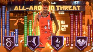 the RAREST BUILD in NBA 2K22 • best "ALL-AROUND THREAT" build • 45+ badge upgrades • most rare build