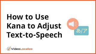 How to Use Kana to Adjust Japanese Text to Speech (without phoneme tag)