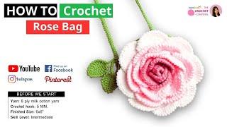 Blooming Elegance: A Guide to Crafting Your Own Crochet Rose Flower Bag 