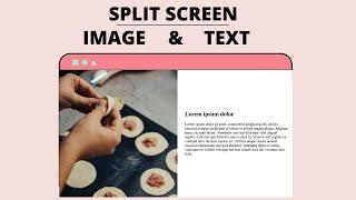Split Screen Image & Text with CSS Flex