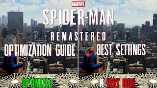 Spider Man Remastered | Optimization Guide / BEST SETTINGS | Every Setting Benchmarked | Ray Tracing