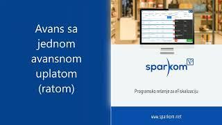 Sparkom VP - Avansni račun sa jednom avansnom uplatom