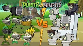 Zombie skibidi toilet vs All Plants -  PvZ Funny Animation #1