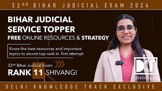 32nd Bihar Judicial Exam | Strategy & Resources How to Crack In First Attempt | By Shivangi, Rank 11