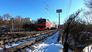 Пригородный Электропоезд ЭД9Э-0054 Кисловодск-Пятигорск Январь 2021 | Поезда КМВ