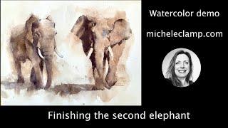 Elephant Watercolor Tutorial Demo