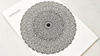 How to draw Mandala Art for Beginners |  Easy Mandala Drawing | StepbyStep | Doodle Art #vanithaarts